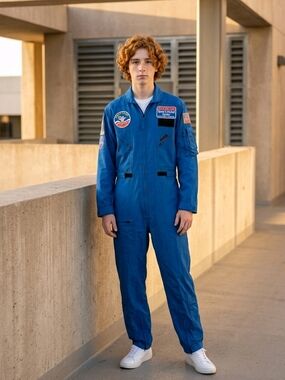 Men's Blue Utility Flight-Style Pants